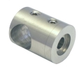 Traversenhalter 32/21 mm, Flachansatz, Bohrung: 14,2 mm, V2A